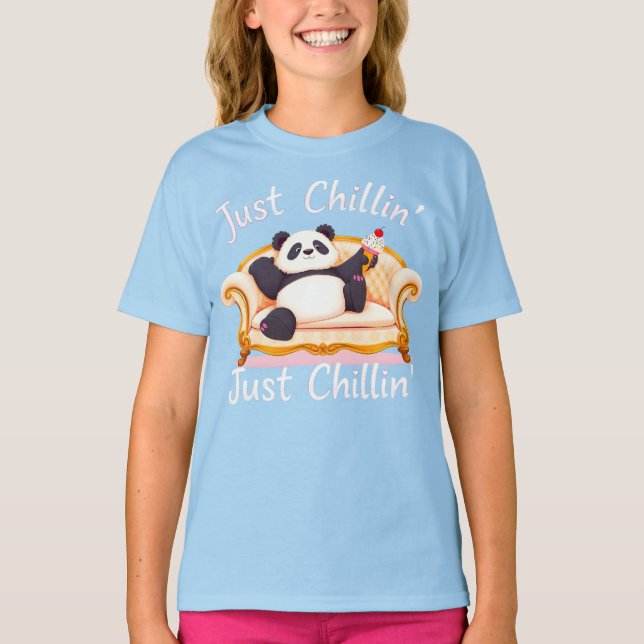Camiseta Manténgase tranquilo y chillón con helado (Anverso)