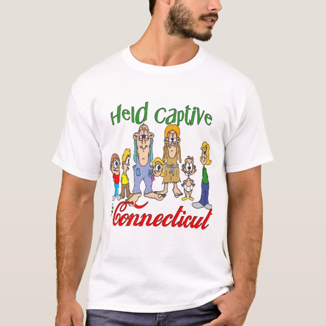 Camiseta Mantenido cautivo en Connecticut (Anverso)