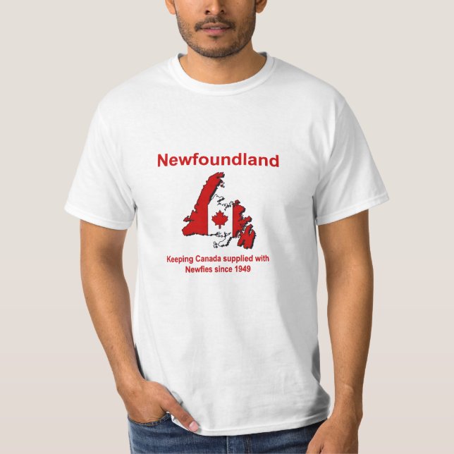 CAMISETA MANTENIENDO CANADÁ SUMINISTRADO NEWFIES DESDE 1949 (Anverso)