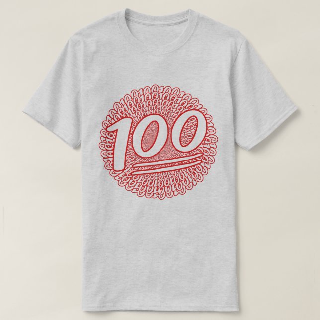 Camiseta Manteniéndolo 100 todo el día (Diseño del anverso)
