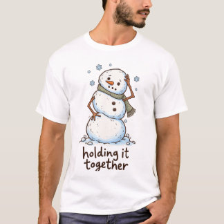 Camiseta Manteniéndolo Juntos – Humor Divertido de Invierno