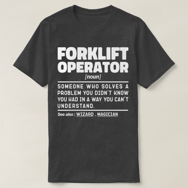 Camiseta Mantenimiento del operador de carretillas elevador (Diseño del anverso)