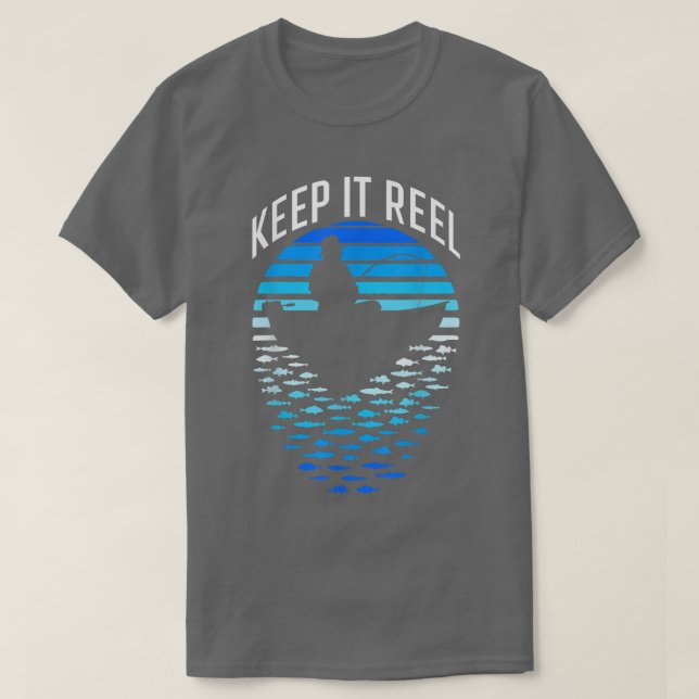 Camiseta Mantenlo Pesca Real Sunset Funny Fishman  (Diseño del anverso)