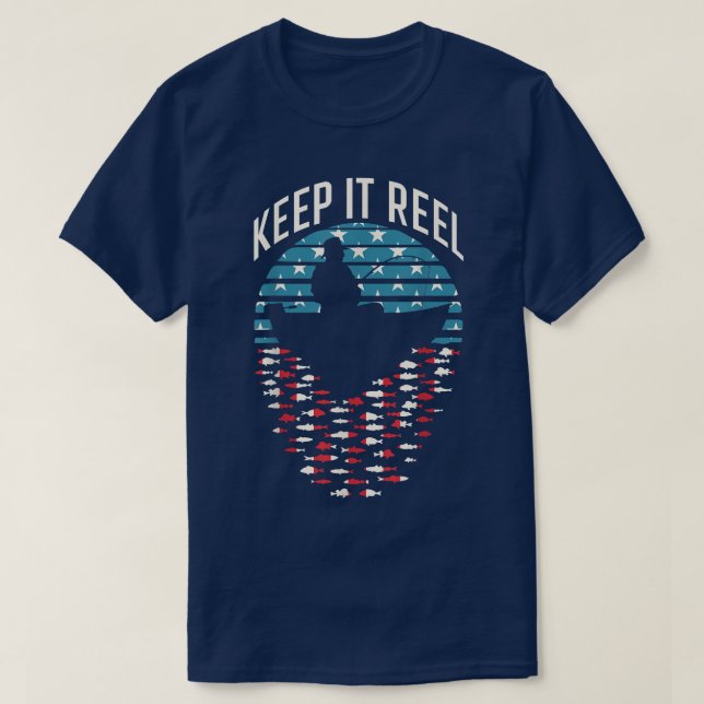 Camiseta Mantenlo Pesca Real Sunset Funny Fishman  (Diseño del anverso)