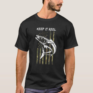 Camiseta Mantenlo Reel Pescado De Hook De Pesca De La Bande
