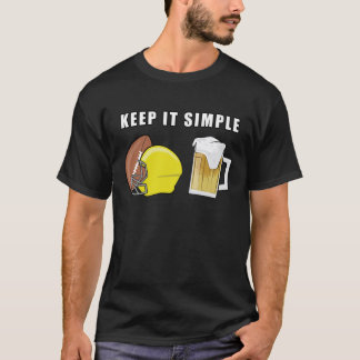 Camiseta Manténlo Simple - Fútbol Americano y Cerveza