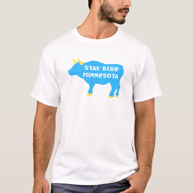 Camiseta Mantente azul, azul, azul (Anverso)