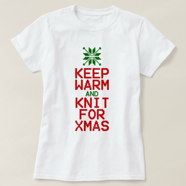 Camiseta Mantente caliente y amable para Navidad (Diseño del anverso)