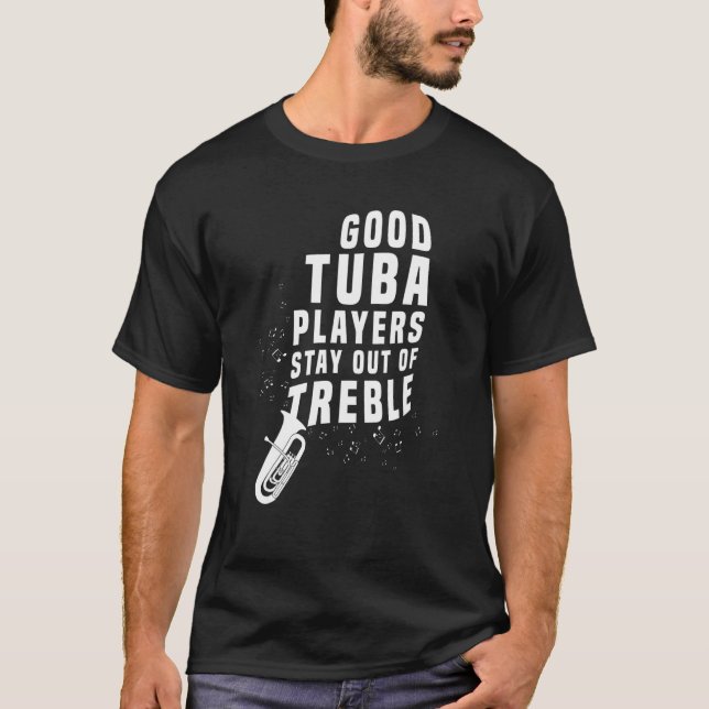 Camiseta Mantente Fuera Del Treble Tuba Instrumental Brass  (Anverso)