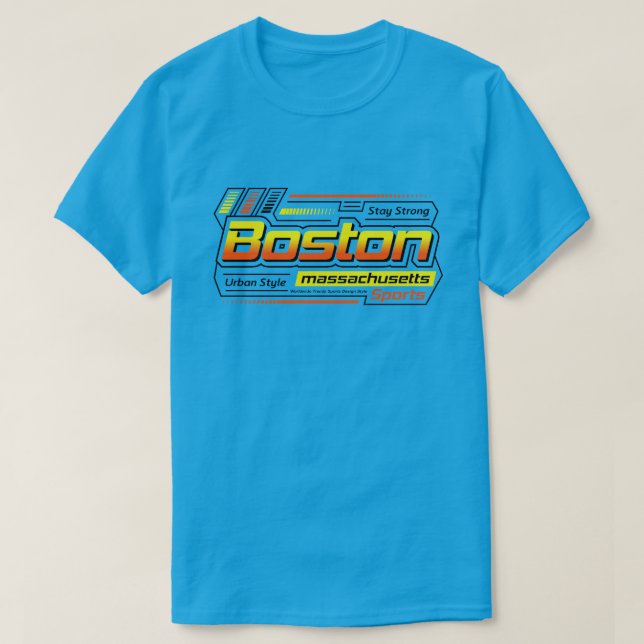Camiseta Mantente fuerte en Boston Massachusetts City (Diseño del anverso)