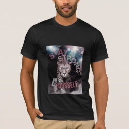 Camiseta Mantente fuerte motivación leopard T-Shirt
