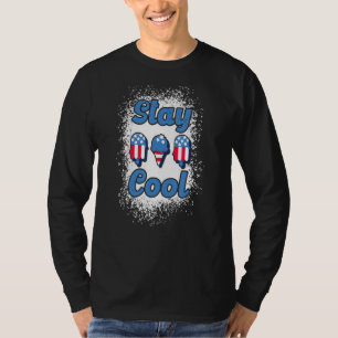 Camiseta Mantente Guay Rocket Pop Red And Blue Bleached Pop