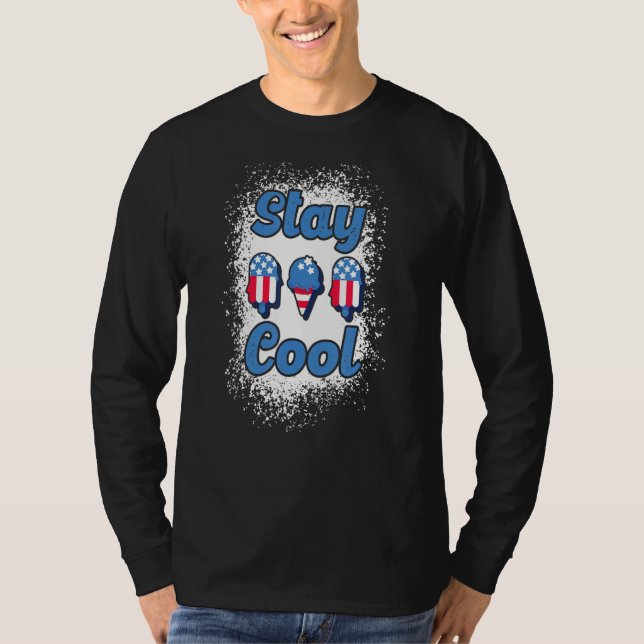 Camiseta Mantente Guay Rocket Pop Red And Blue Bleached Pop (Anverso)
