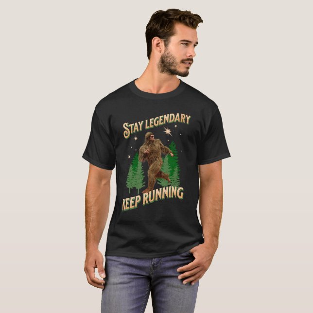 Camiseta Mantente Legendario, Sigue Corriendo Gracioso Cami (Anverso completo)