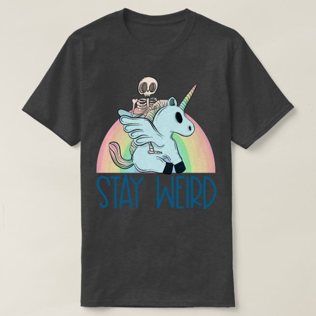 Camiseta Mantente raro y monta un unicornio (Diseño del anverso)