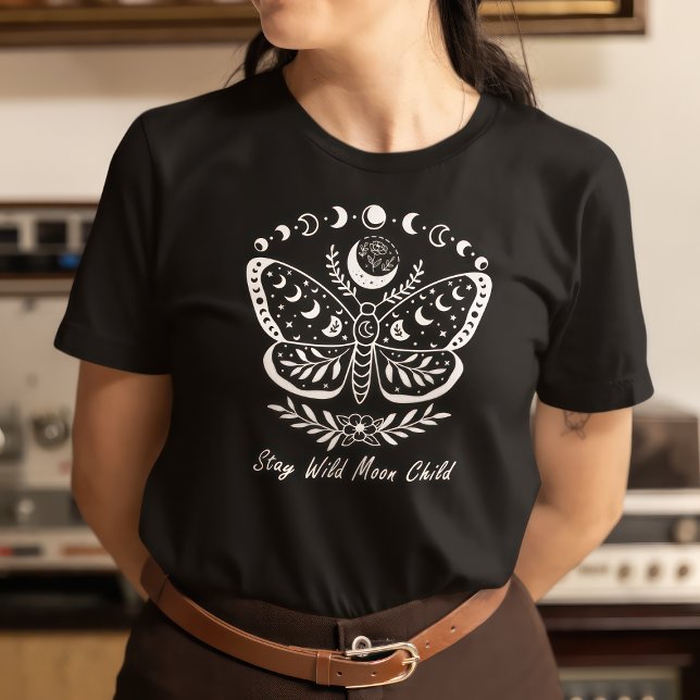 Camiseta Mantente salvaje moon infantil mariposa mística (Subido por el creador)