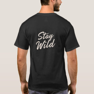 Camiseta Mantente salvaje retro Neon Typography T-Shirt
