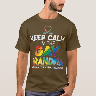 Camiseta Mantente tranquilo, soy la abuela gay, la banda de