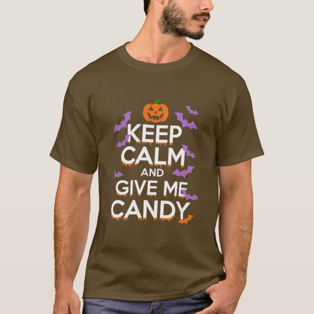 Camiseta Mantente tranquilo y dame diversión y fiesta (Anverso)