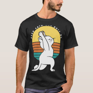 Camiseta Mantente Tranquilo Y Puro En El Presente Gato De Y