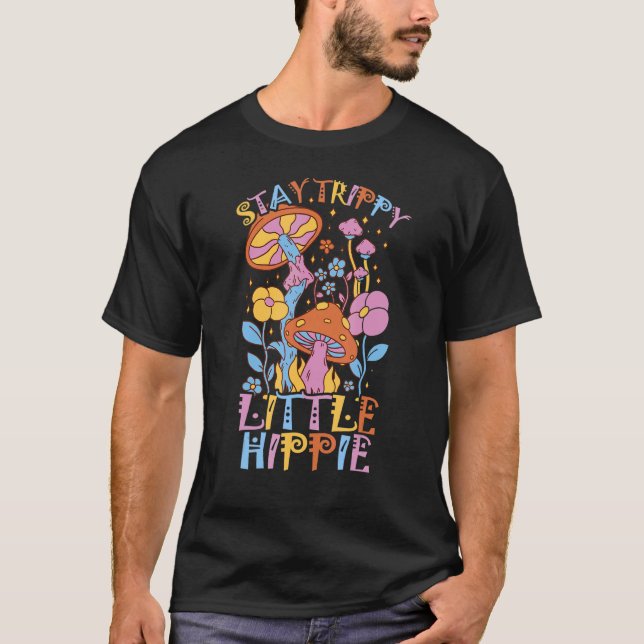 Camiseta Mantente Trippy Pequeña Micología Hippie Y Mu Mági (Anverso)