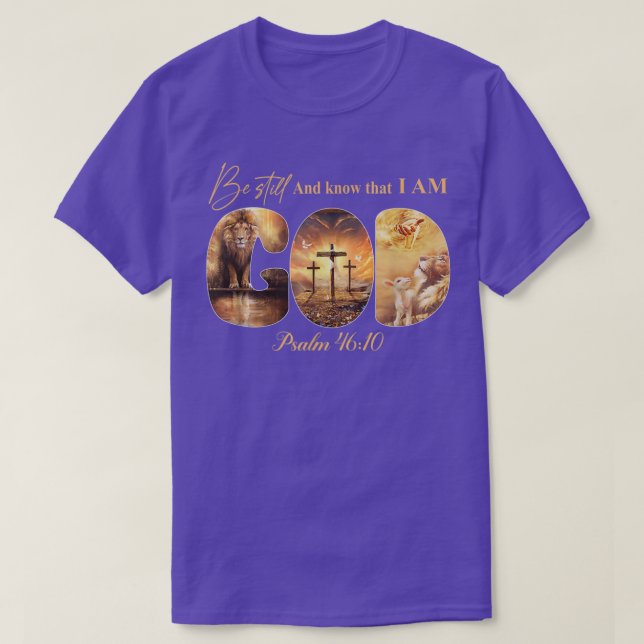 Camiseta Mantente Y Sé Que Soy Dios Cristiano León Ella (Diseño del anverso)