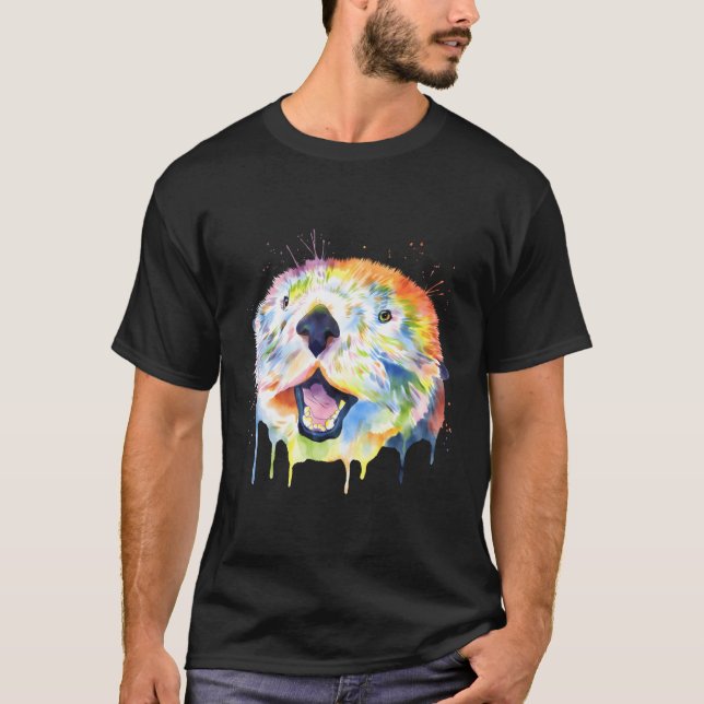 Camiseta Mantequilla colorida del mar de salpicaduras (Anverso)