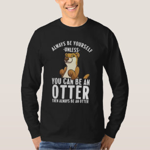 Camiseta Mantequilla Cuta Para Hombres Mujeres Agua Otter A