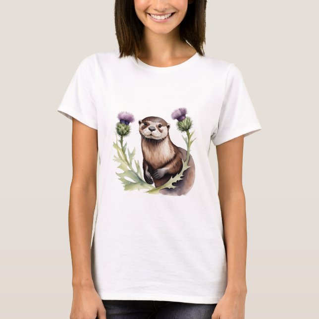 Camiseta Mantequilla de acuarela y fragmentos (Anverso)