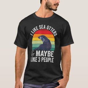 Camiseta Mantequilla de avena de mar Otter Animal Vintage