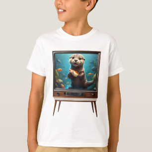 Camiseta Mantequilla De Bebé Con Pescado En Televisión Anal