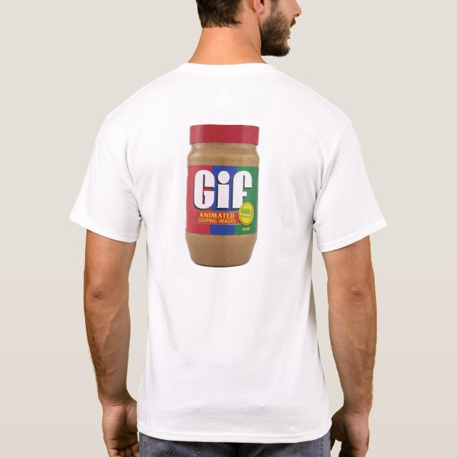 Camiseta Mantequilla de cacahuete GIF y G duro (Reverso)