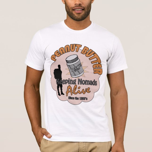 Camiseta Mantequilla de cacahuete - manteniendo a nómadas (Anverso)