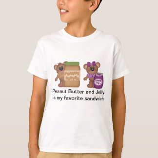 Camiseta Mantequilla de cacahuete y bocadillo de la jalea