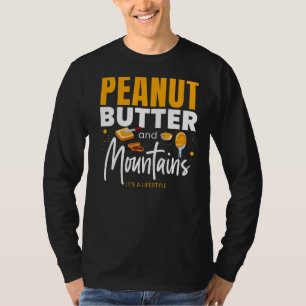 Camiseta Mantequilla de cacahuete y montañas Gráfica de com