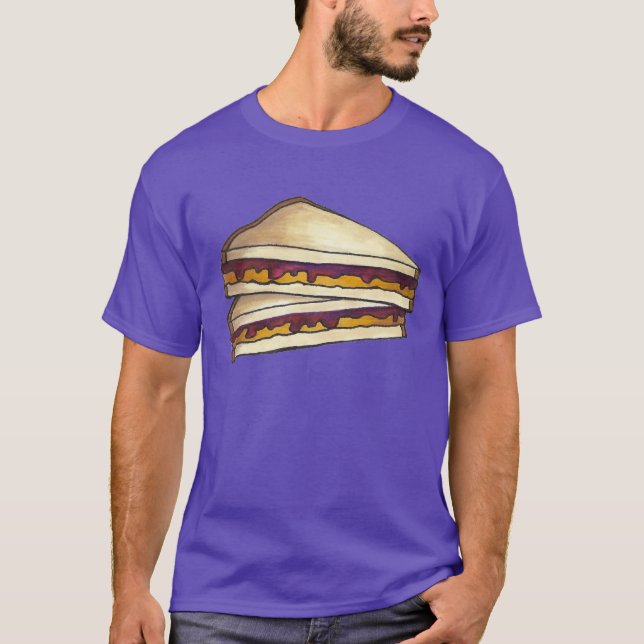Camiseta Mantequilla de cacahuete y sandwich de gelatina de (Anverso)