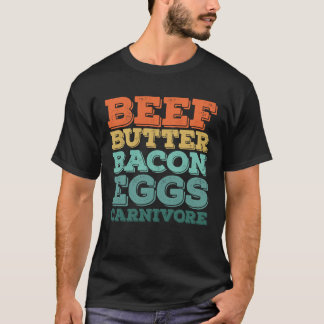 Camiseta Mantequilla de carne Bacon Huevos Carnivore