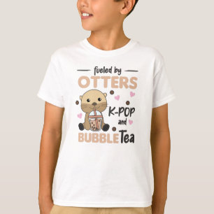 Camiseta Mantequilla De Té De Burbuja Con Animales Cutáneos