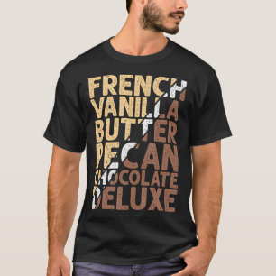 Camiseta Mantequilla de vainilla francesa de chocolate peca