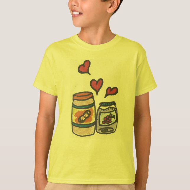 Camiseta Mantequilla del cacahuete del niño divertido y (Anverso)