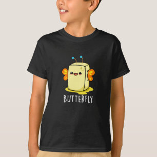 Camiseta Mantequilla divertida de mariposa con Wings Pun Da