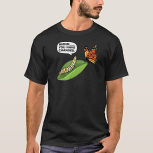 Camiseta Mantequilla monarca del ciclo de vida de las oruga