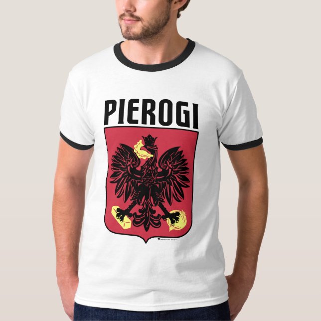 Camiseta Mantequilla y cebolla Pierogi - Emblema de águila  (Anverso)
