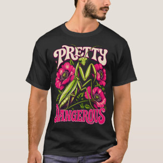 Camiseta Mantis religiosa floral bastante peligrosa