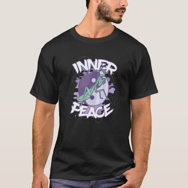 Camiseta Mantis Religiosa Jardín Ninja Pr de Paz Interior (Anverso)