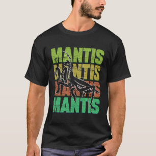 Camiseta Mantis Religiosa Retro Palabra Insectos Atrapa Rep