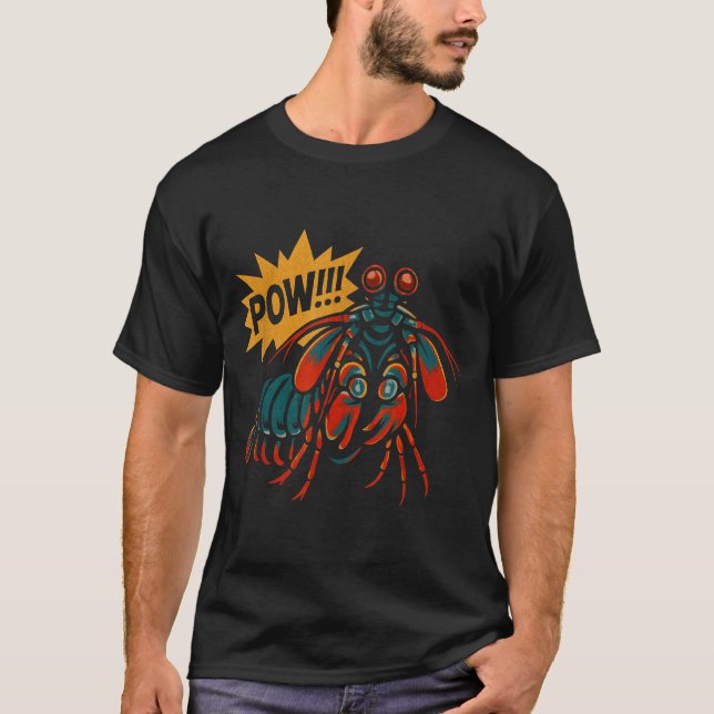Camiseta Mantis Shrimp W Punch Funny Ocean Animal  (Anverso)