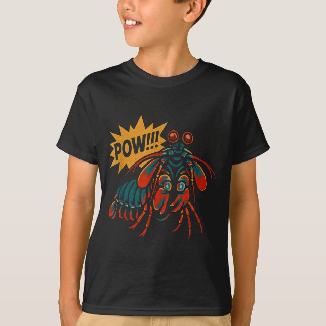 Camiseta Mantis Shrimp W Punch Funny Ocean Animal  (Anverso)