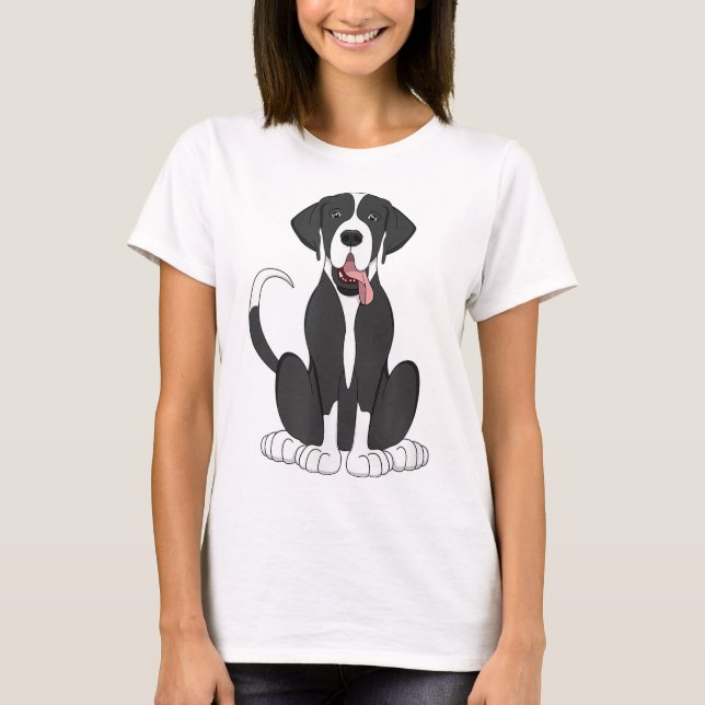 Camiseta Mantle Great Dane Para Hombres Mujeres Perro Lover (Anverso)