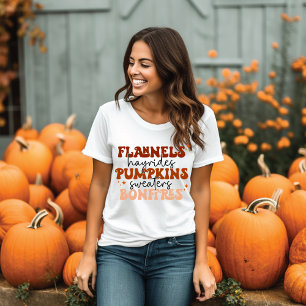 Camiseta Mantones Paseos en Carro de Heno Calabazas Suétere
